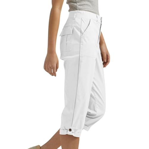 Cargo Pants Women Solid Button Fly Straight Leg Pant Slim Comfy Casual Sports Trendy Pants with Pockets3