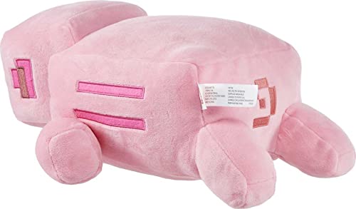 Mattel Minecraft Plush Pig 12-Inch Stuffed Animal Figure, Floppy Soft Doll Inspired By Video Game Character, Collectible Toy #TOP4