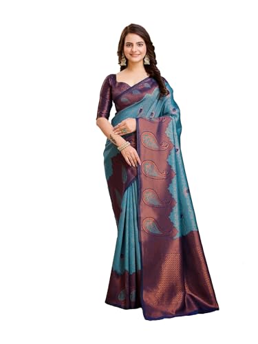 Image of Avantika Fashion Women's Kanjivaram Soft Silk Banarasi Sarees With Blouse Piece For Women