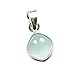 JewelryOnClick 3 Karat natürlicher echter Kissen-Edelstein Aquamarin Anhänger Charm 92,5 Sterling Silber
