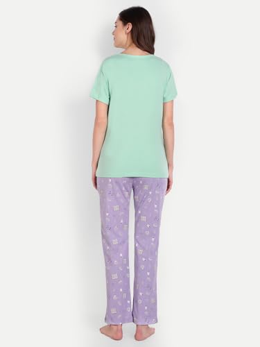 Image of Bedtime story Cotton Night Suit for Women Girls | Women's Cotton Printed Pant & Top Night Suit Set Pyjama Set Sleepwear Nightwear Nightdress Loungewear