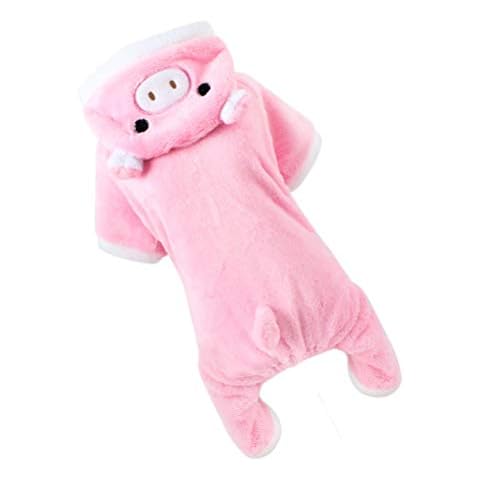 VILLCASE Pet Kostüm Rosa Schwein Welpen Kleidung Hoodie Warme Mantel Lustige Haustier Hund Katze Kleidung Cover