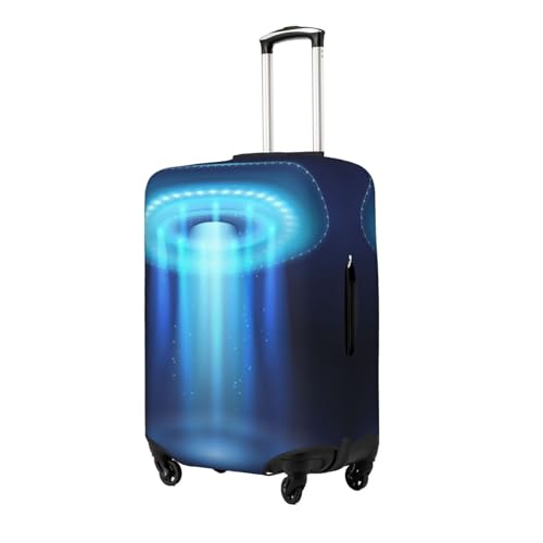 Ufo Space Ship Blue Luggage Cover for Suitcase, Suitcase Cover Protector Fit 22-24 Inch Luggage Travel Accessories, M2