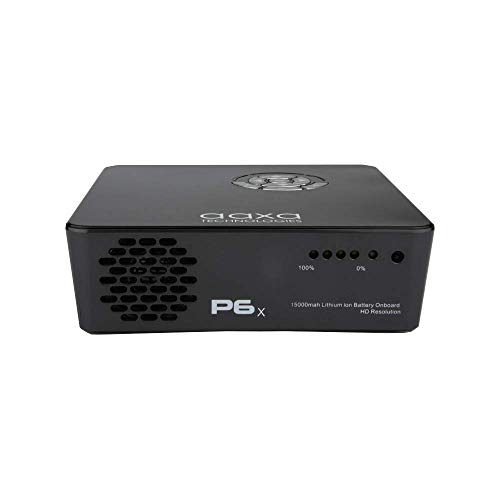 Aaxa P6X 1000 Lumen Battery Projector, 4 Hour Battery, Portable Mini Projector, Dlp 1080P Support, 30000 Hours Led, Powerbank, Hdmi/Usb/Microsd Input, Worlds Brightest Battery Pico Projector (Renewed) #TOP3