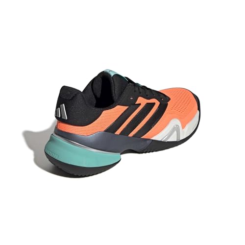 Image of adidas Mens Barricade 14 Tennis Sneakers Shoes - Black, Orange