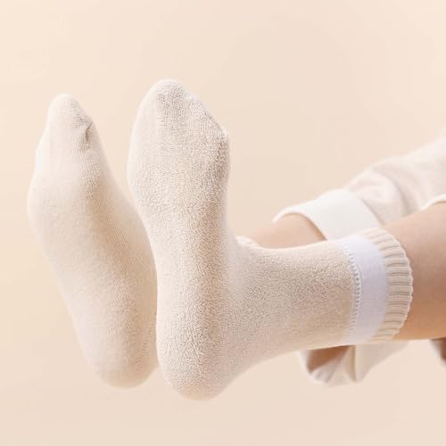 Image of KANAV Thick Winter Thermal Wool Socks (5 Pairs) - Comfy, Slouch Crew, Cozy, Warm Athletic Socks for Women