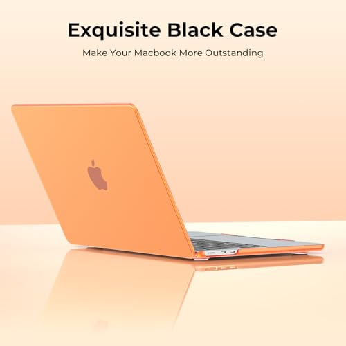 EooCoo Case Compatible with MacBook Air 13 inch M5 2026-2022 Release M4 M3 M2 A3449 A3240 A3113 A2681, Hard Shell&Keyboard Skin Cover&Screen Protector for Mac Air 13.6 inch, Matte Orange by EooCoo - Used condition - Image 3