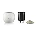 Lechuza Puro Color 20 White, Self-Watering Small Indoor Planter, D7.9 H6.3 in
