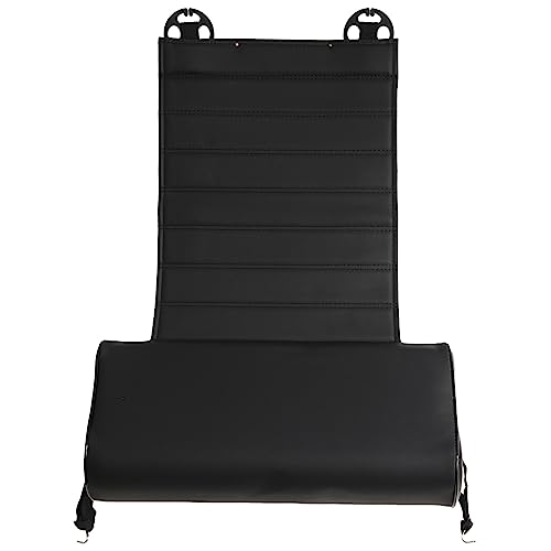 Jkjhbhged Universal Car Seat Leather Leg Pad Support Extension Mat Support Leg Leather Cushion Knee Pad Memory Black, 334875A2