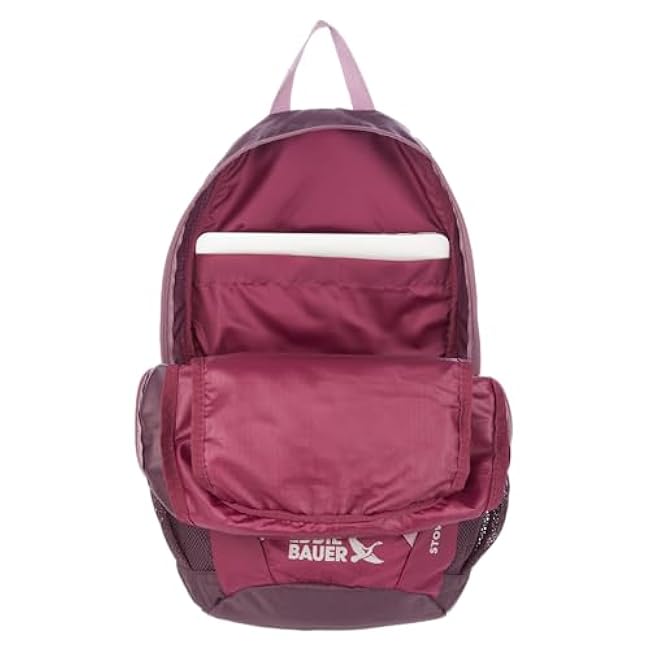 Eddie Bauer Stowaway Packable Backpack | Travel | Outdoor | Lightweight | Foldable | Durable | Ripstop Polyester | 20L - Port Red