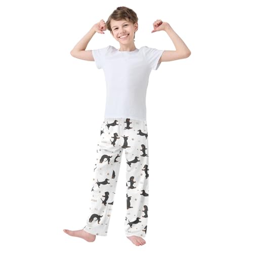 Boys' Pants Yoga Dogs Long Bottoms Jogger Pants Elastic Waist Trousers with Pockets S-XL2