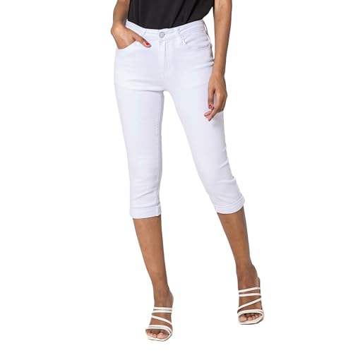 Nina Carter P260 Damen Capri Skinny Fit Jeanshosen HIGH Waist Sommer...