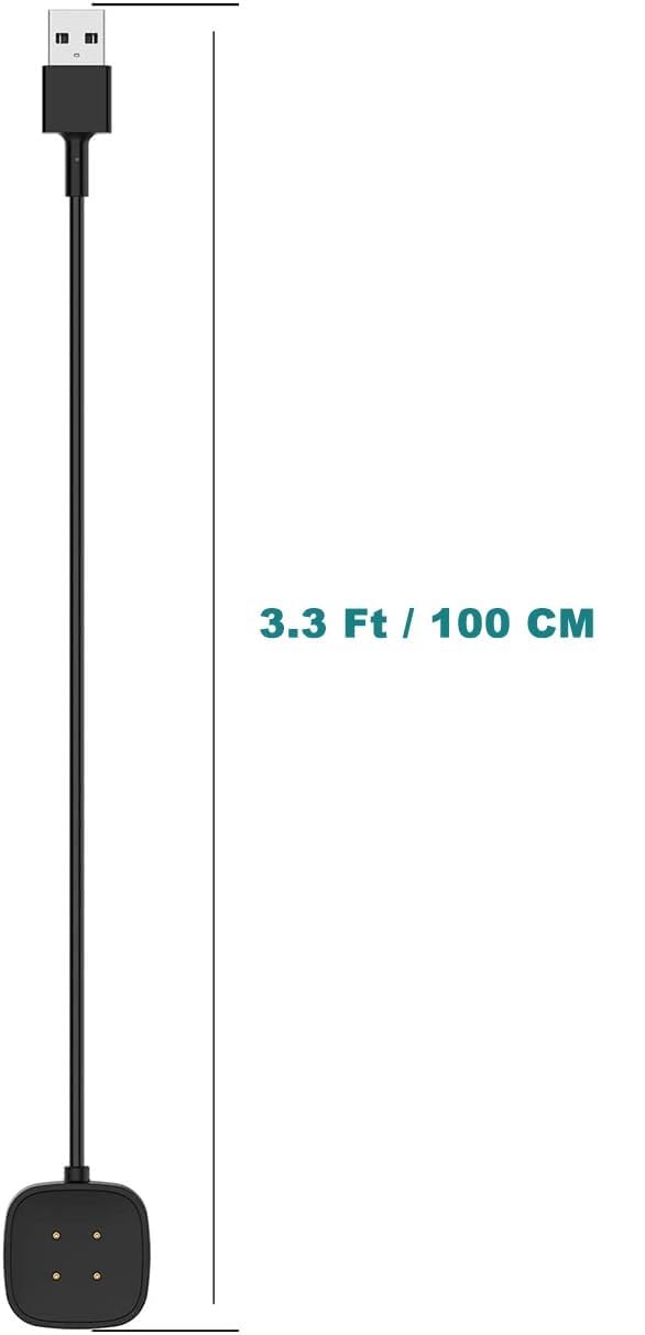Câble de charge mural pour Versa 4 Versa 3 compatible avec Fitbit Versa 4/Versa 3/Sense 2/Sense Smart Watch