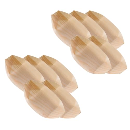 Botes desechables de madera para sushi, 50 piezas miniatura 1