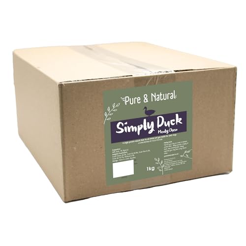 Pure & Natural Simply Duck Meaty Sticks - Natural Duck Chews for Dogs Grain-Free, Low Fat, Healthy Dog Treats - 1kg Bulk Box