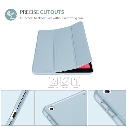 Image of ProCase Smart Case for iPad 9.7 Inch iPad 6th /5th Generation 2018 2017(Model: A1893 A1954 A1822 A1823), Ultra Slim Lightweight Stand Cover with Translucent Frosted Back -SkyBlue