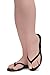 Shoe Land Falema Women's Flip Flops, Casual Thong Sandals, Slip-On Slides, Lightweight Casual Flat Sandals with Cushioned Footbed for Walking, Daily Wear, and Shopping,Black, Size 8.0