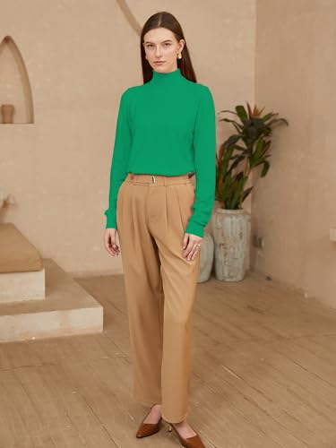 Image of DAIMIDY Turtleneck Sweaters for Women Long Sleeve Pullover Tops | Knitted Material| Soft, Warm and Breathable| High Resilience and Tensile Strength Design| Business Casual Tops| Dailywear