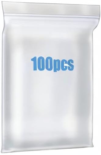 Miniatura 9 de 100 bolsas de plástico pequeñas de 2 x 3 pulgadas, gruesas de 4 mil, transparentes, resellables, con cierre de cremallera, bolsas de polietileno