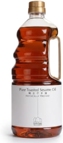 Emma Basic Geröstetes Sesamöl 100% Rein 1900 ml | Mechanisch Gepresst | Kein Mischöl | Intensiver Geschmack & Nussiges Aroma