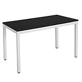 La carga máxima de 50 kg asegura el uso seguro - Hecho en tableros de partículas, el superior tablero engrosado (grosor: 25 mm) con una superficie lisa y las patas de metal hacen que el escritorio sea más robusto y durabl