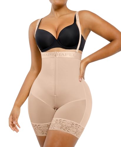 Image of SHAPELLX Fajas Colombianas Shapewear for Women Tummy Control Plus Size Postpartum Body Shaper Butt Lifting Bodysuit