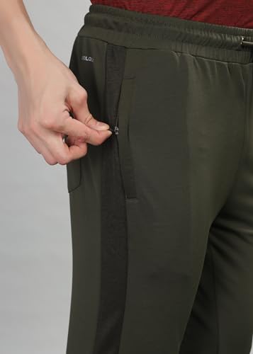 Image of Force NXT Black Jogger for Men Pack of 1 | Men's Dry Fit Active Wear Pants | Stretchable Lowers with Zipper Pockets | Anti Odour Jogger Pant for Gym, Yoga and Sports