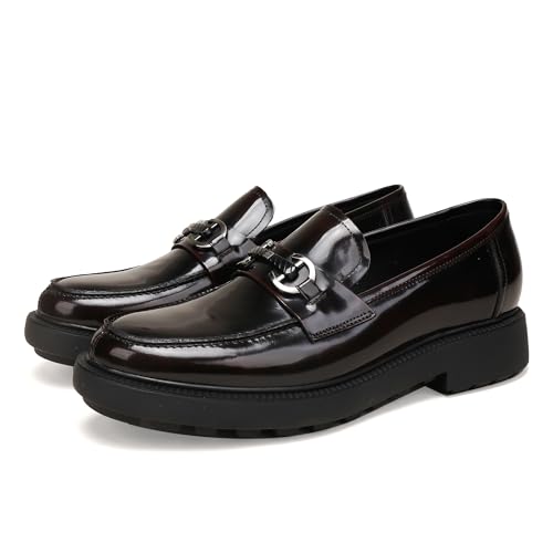 Image of Dress Shoes for Men,Classicial Leather Loafers Slip on Formal Business Shoes Penny