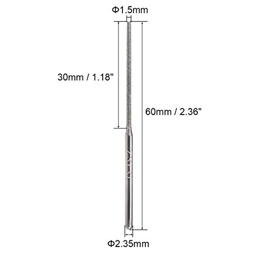 Mini fresas de diamante para grabado de 1.5mm 2 piezas miniatura 2