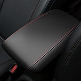 AOMSAZTO Armrest Covers for 2008-2012 Nissan Altima Black with Red Stiches