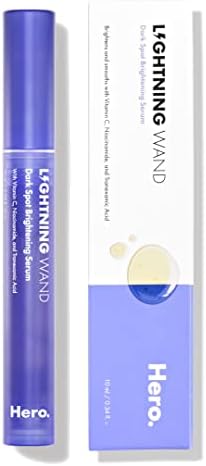Hero Cosmetics Lightning Wand - Brightening Serum for Fading Post-Blemish Dark Spots with Botanicals - Fragrance and Paraben Free (10 ml, 0.34 fl oz)