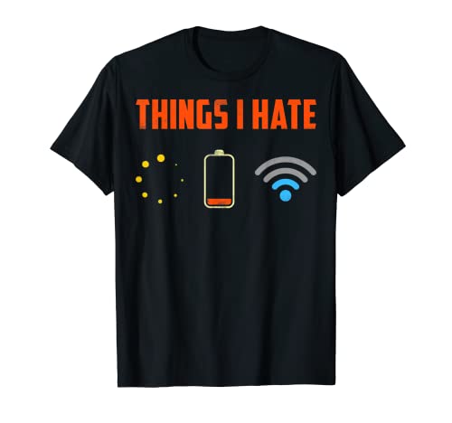 Things I Hate - Idea de regalo divertido para jugadores programadores - Retro Camiseta