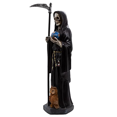 Estatua Santa Muerte Negra 12 in Cerámica miniatura 4