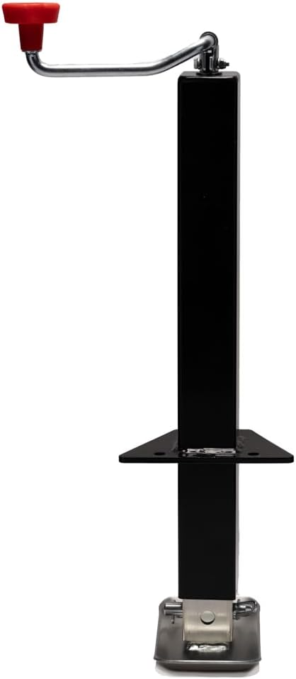 Bastion Distribution Top-Wind A-Frame Trailer Jack | Adjustable Footpad | 3000lb Lift & 5000lb Load Capacity | Sturdy Base | RV Trailer Boat Lift Drop | 7.9" to 36.5" Height | BD-TW-5000-SQ-RT