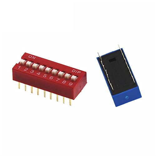 Interrupteur à bascule rouge pas 2.54mm commutateur DIP 12 PIN de code