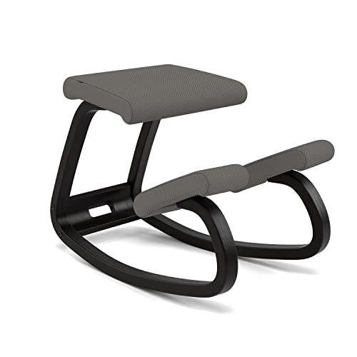 Varier Variable, Original Kneeling Chair, Designed By Peter Opsvik, Black Gray Varier Variable, Original Kneeling Chair, Designed By Peter Opsvik, Black Gray