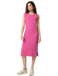 Street One Studio Midikleid mit Rundhals in Unifarbe