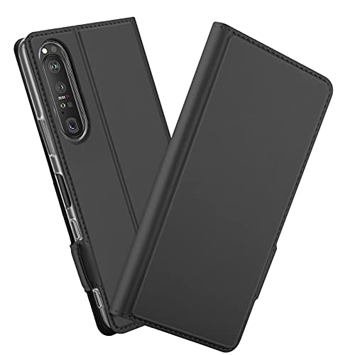 NUPO ソニー Xperia 10 III SO-52B / SOG04 ケース PUレザー素材 手帳型 カバー 全面保護 カード収納 SONY XPERIA 10 III 対応 (ブラック)