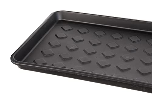BigDean Schuhabtropfschale Schuhablage groß - Abtropfschale für Schuhe - 71,5 x 34,5 x 3 cm - Schuhmatte mit erhöhtem Rand - Schuh-Abtropfschale für Regen, Herbst & Winter - Made in EU