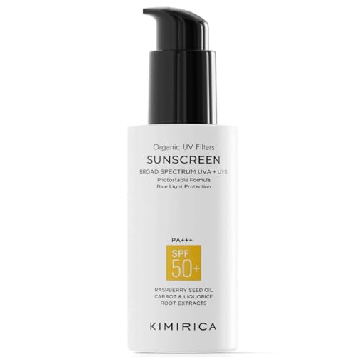 Image of Kimirica Everyday Glow Sunscreen with SPF 50+ PA+++ | Broad Spectrum Protection with organic UV filters | Lightweight cream leaves no white cast | Suitable for every skin type,100ml