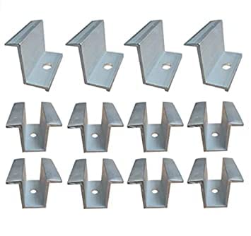 Solar Panel Mounting Clamp 35MM (End Clamp & Mid Clamp) (8 Mid Clamps & 4 End Clamps)