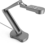 Gawervan 8MP Visualiser for Teaching/Classroom, USB Document Camera with 2 Microphones, 3 Level LED Light, Reverse Image Up and Down, Left and Right for Learning, Video Recording