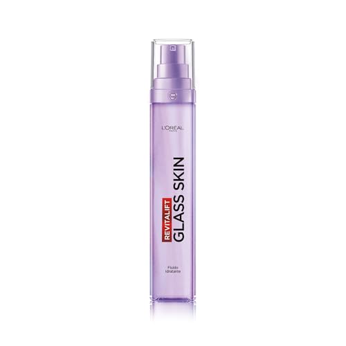 L'Oréal Paris Revitalift Filler Glass Skin Feuchtigkeitsfluid, intensive Feuchtigkeitspflege, Glass-Skin-Effekt, strahlende, pralle Haut und reduzierte Falten, mit Hyaluronsäure, Vitamin B3 und B5, 50 ml