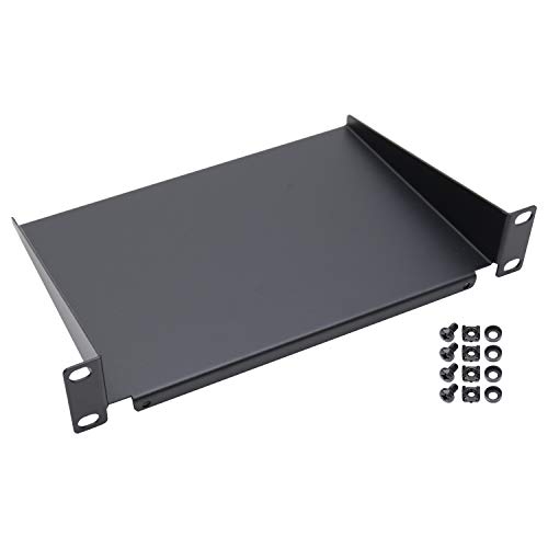 HMF 63399-02 Fachboden für Serverschrank | 10 Zoll | 1 HE | 150 mm Tiefe | Schwarz