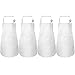 4 Piezas Blanco Delantales para Niños, Infantil Delantal con 2 Bolsillos para Niños Niñas, Ajustable Niñito Delantales de Cocina Chef Cocinero para Cocinar Hornear Pintura Artesanía (7-13 Años)