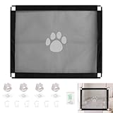 Treppenschutzgitter: 100×80 cm Türschutzgitter ohne Bohren, Hundeschutzgitter...