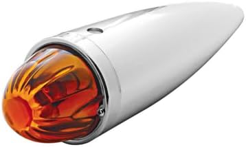 United Pacific 30535 Truck Cab Light, Chrome, Die Cast Torpedo, with Watermelon Glass Lens & 1156 Bulb, Dark Amber