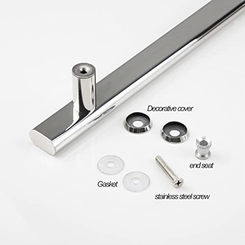 Barre d'appui de remplacement douche en acier inoxydable rigide de 500mm - 4