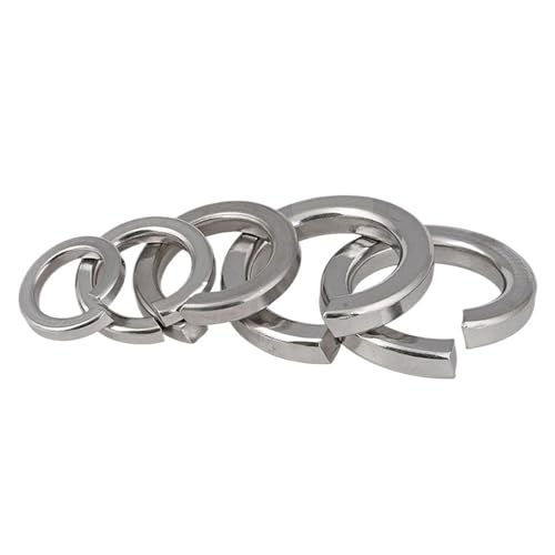 Mdingbao-V[bV[ M3 M4 M5 M6 M8 M10 M12 M14 M16 M18 M20 M22 M24 M30 Stainless Steel Spring Split Lock Washer Elastic Gaske, 