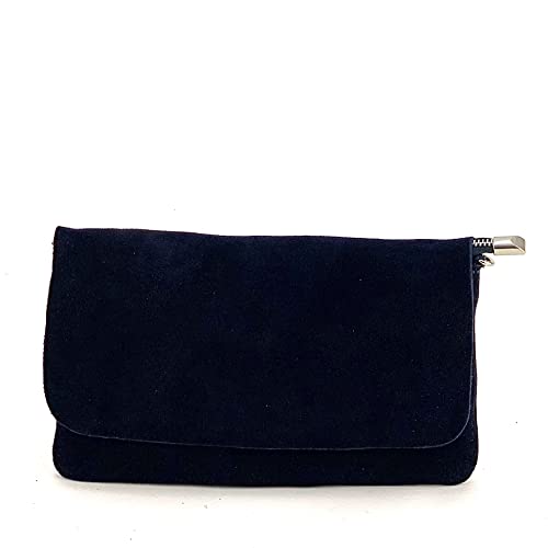 Sac de soirée noir en cuir véritable et sac cluthc polyvalent